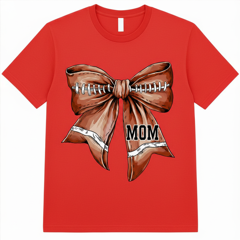 Football Mom Bow Tee