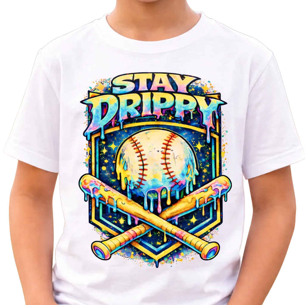 Stay Drippy Kids Baseball Tee