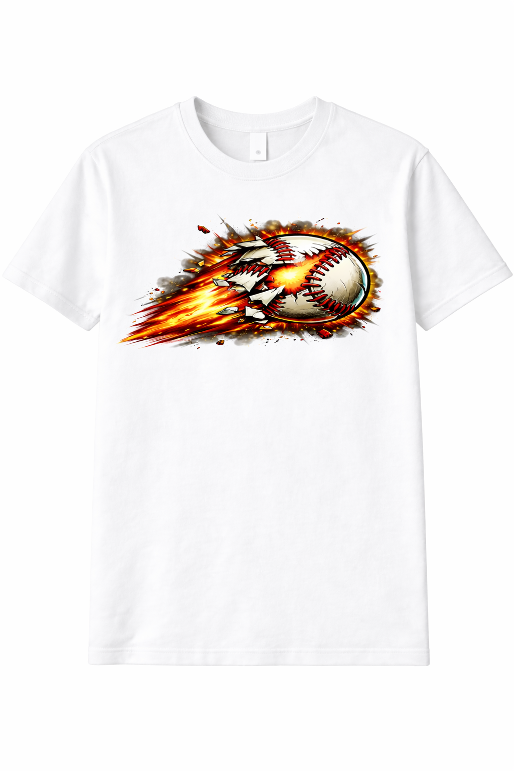 Kids Fireball Baseball Tee