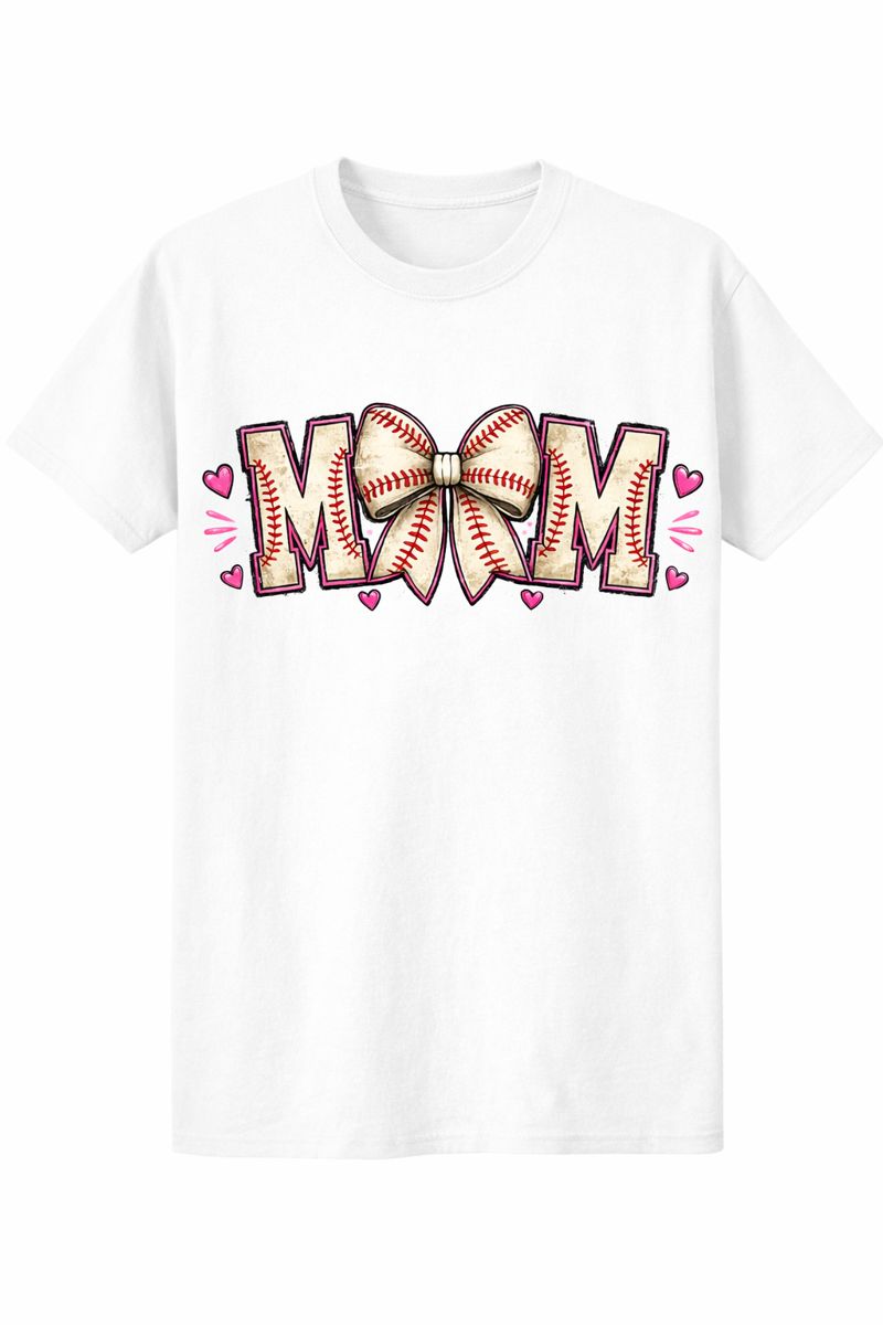 Mom Bow Baseball Tee