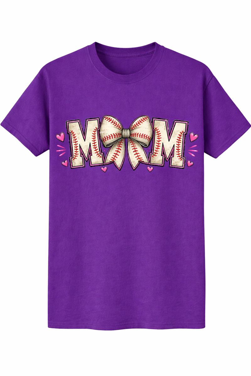 Mom Bow Baseball Tee