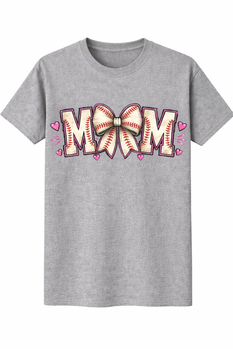Mom Bow Baseball Tee