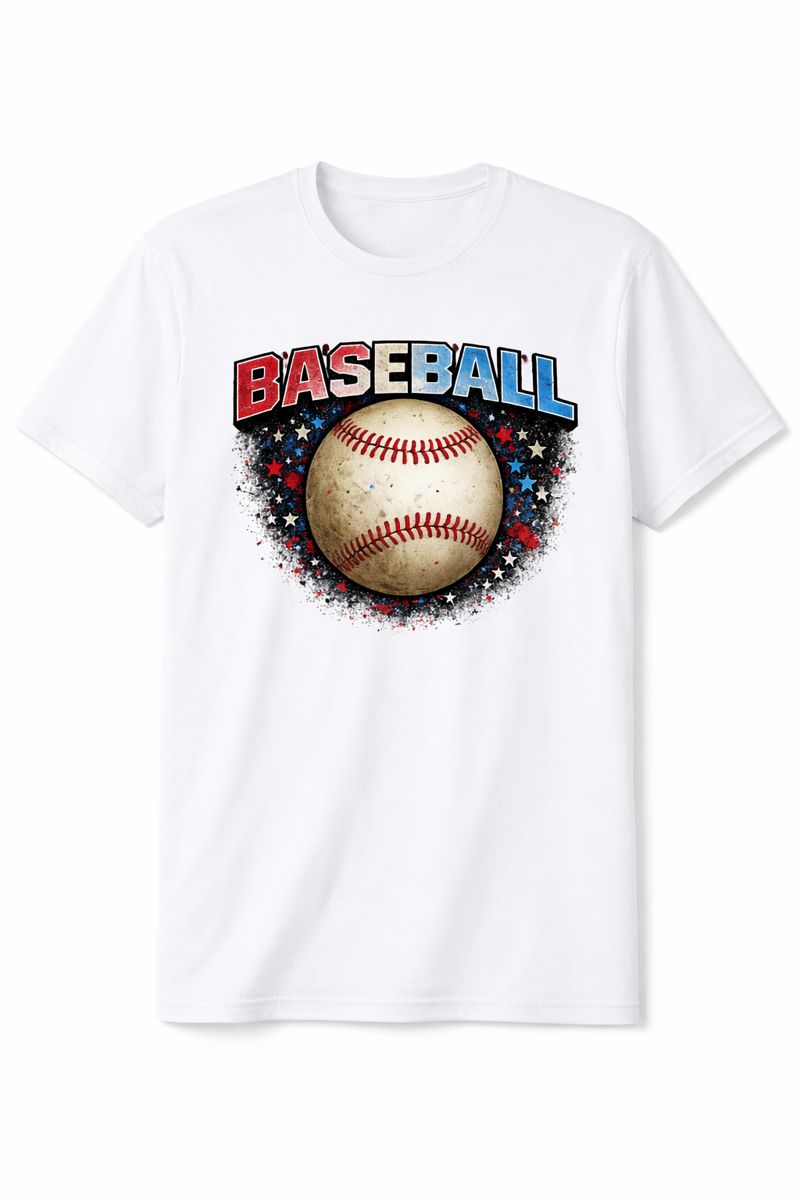 Baseball with Stars Tee