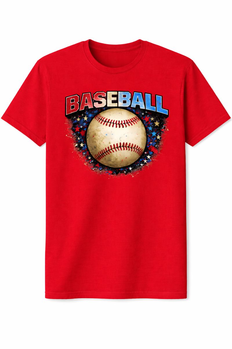 Baseball with Stars Tee